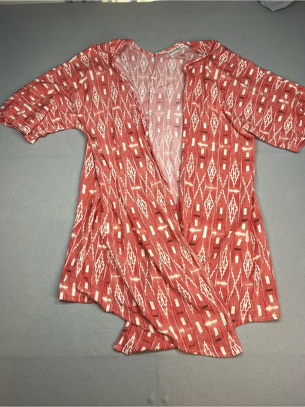 Wonderly geometric large kimono shawl wrap cardigan